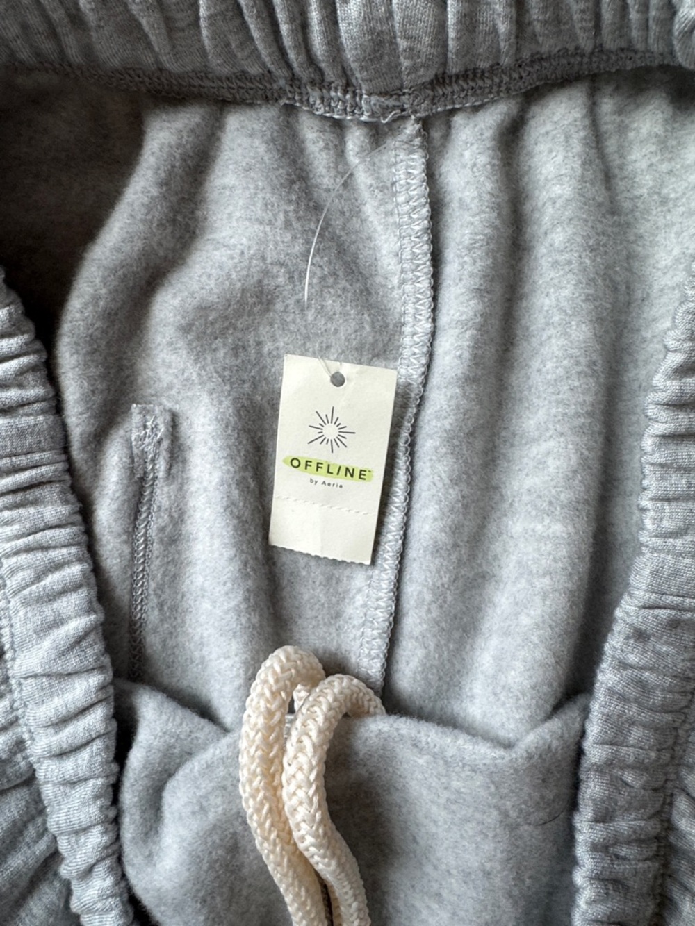 NWT Offline by Aerie Wide Leg Light Grey Sweatpants Size Medium - Picture 2 of 5